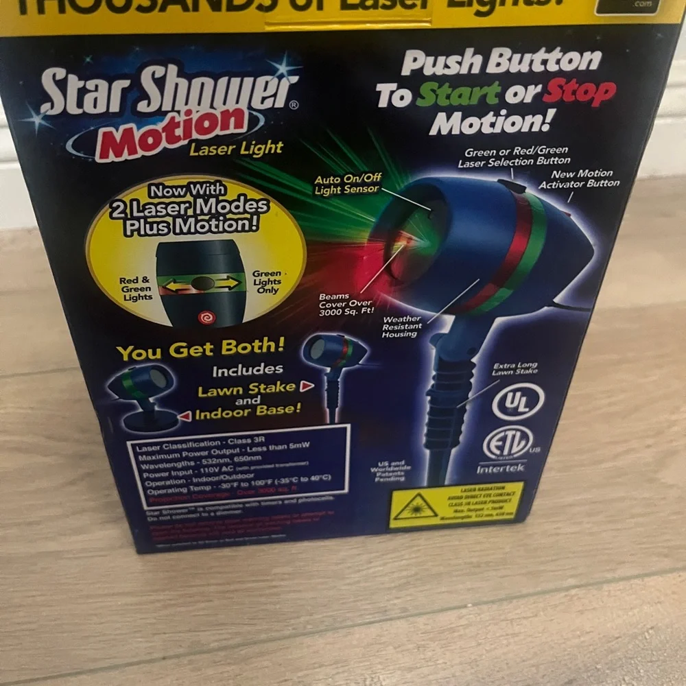 Star Shower Motion Laser Light by - Multi-Color